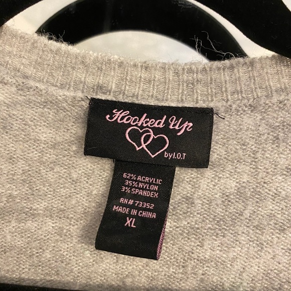 Plus Size Grey cropped sweater - Picture 3 of 4